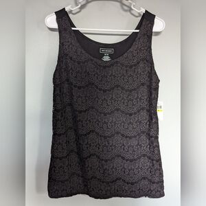 Van Heusen Black Lace Tank NWT